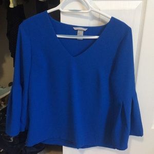 blue bell sleeve top